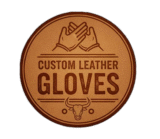 Custom leather gloves logo